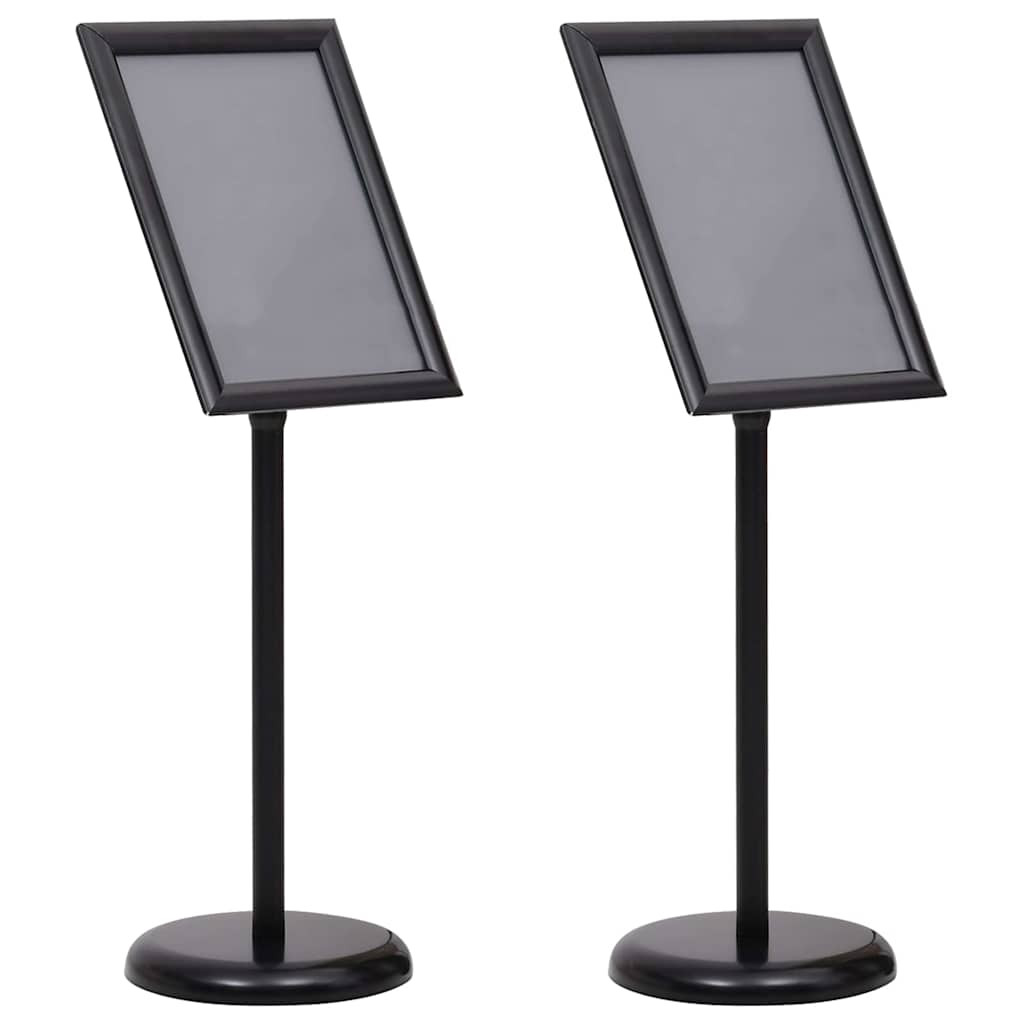 vidaXL Plakatständer 2 pcs Schwarz 45 x 32,7 x 108 cm Aluminium