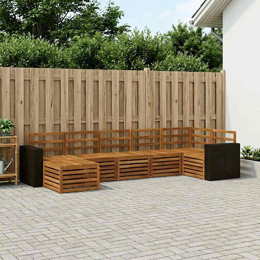 vidaXL Ecksofa Set 7 pcs Natur