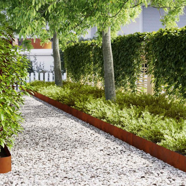 vidaXL Raseneinfassung 50 pcs 100 x 0,05 x 20 cm Wetterfeststahl