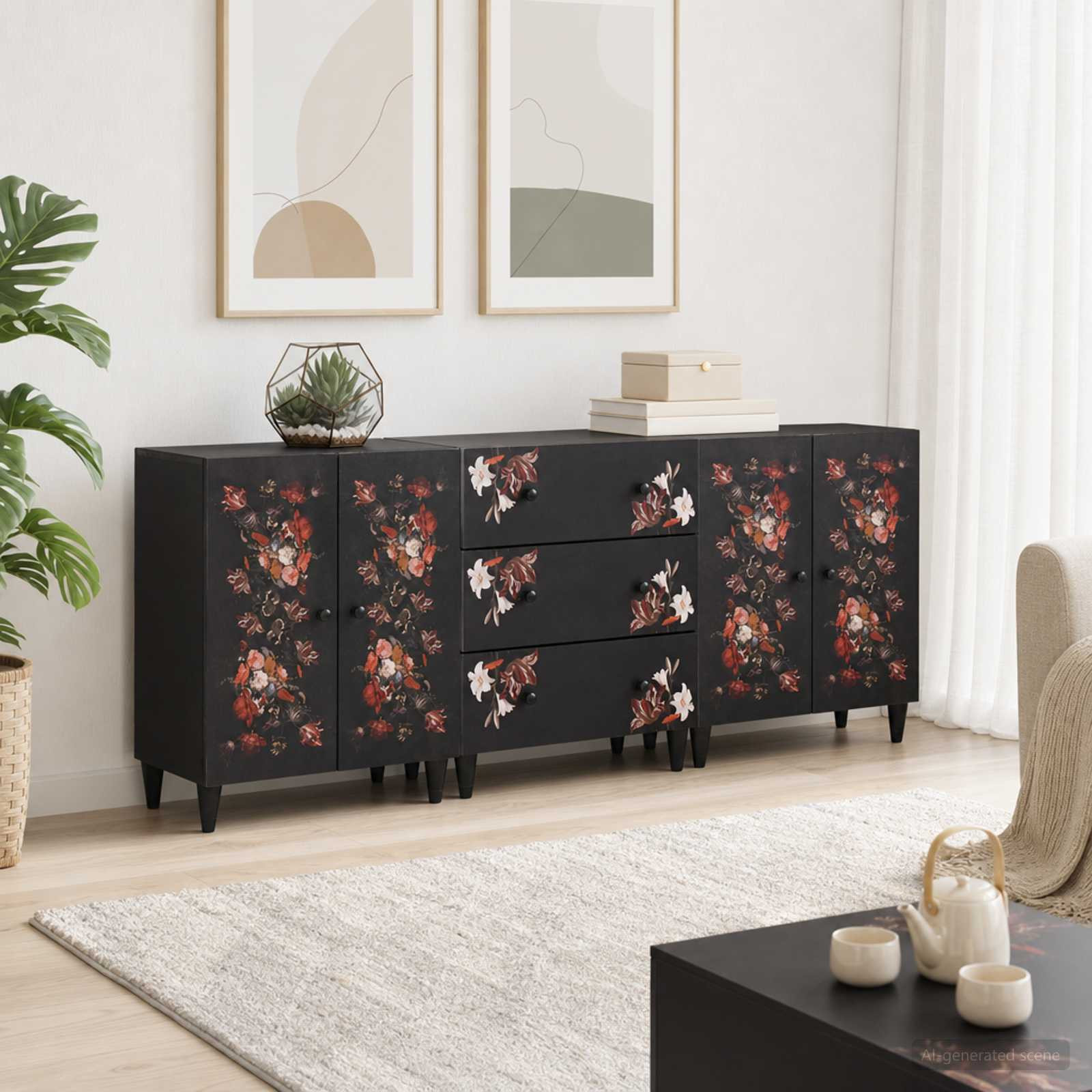 vidaXL Stauraumschränke 3 Stk. 180 x 33 x 75 cm Massivholz Mango