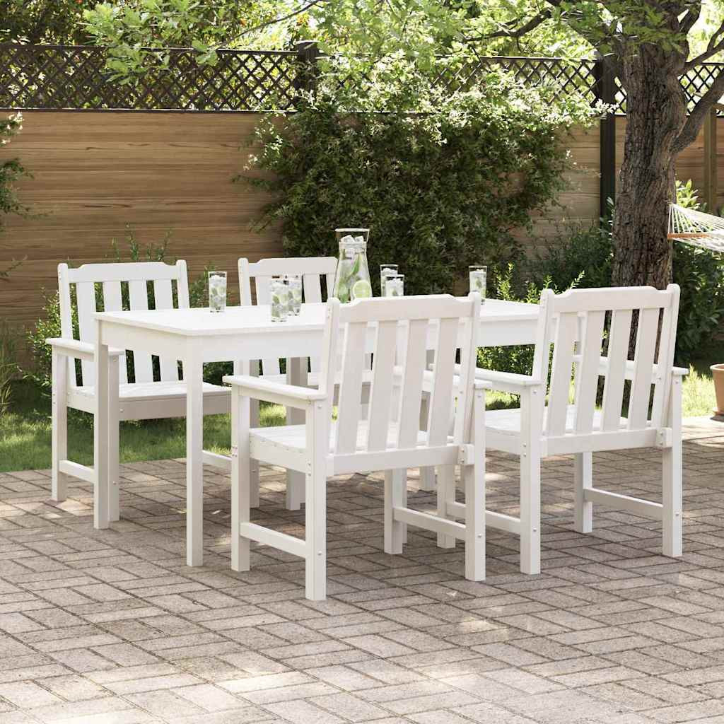 vidaXL Gartenstuhl 4 pcs Weiß 65,5 x 59 x 88 cm Polyethylen