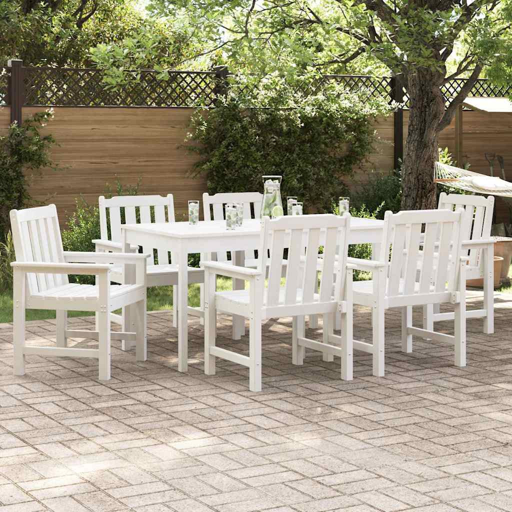 vidaXL Gartenstuhl 6 pcs Weiß 65,5 x 59 x 88 cm Polyethylen