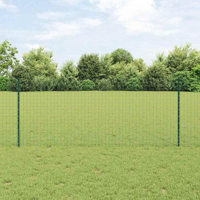 vidaXL Eingebetteter Zaunpfosten 44 stk. Grün 140 cm