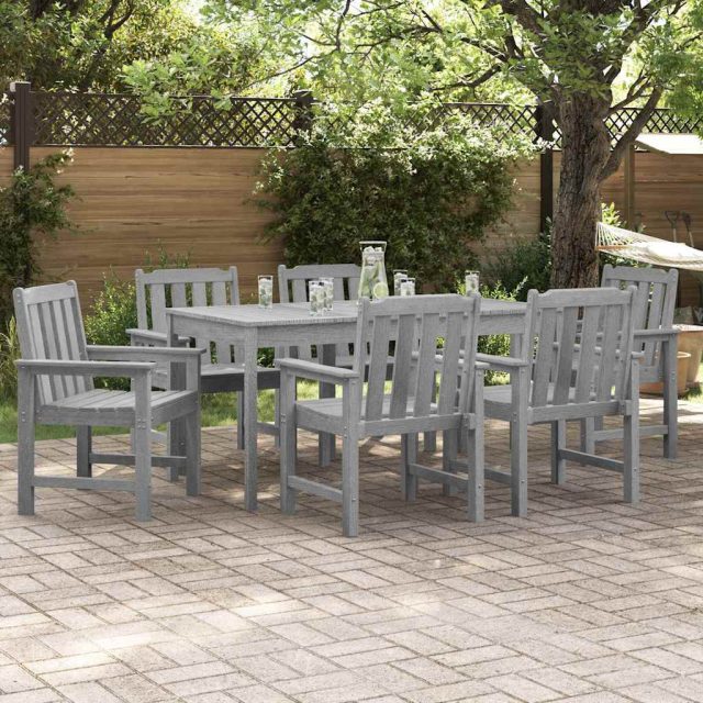 vidaXL Gartenstuhl 6 pcs Hellgrau 65,5 x 59 x 88 cm Polyethylen