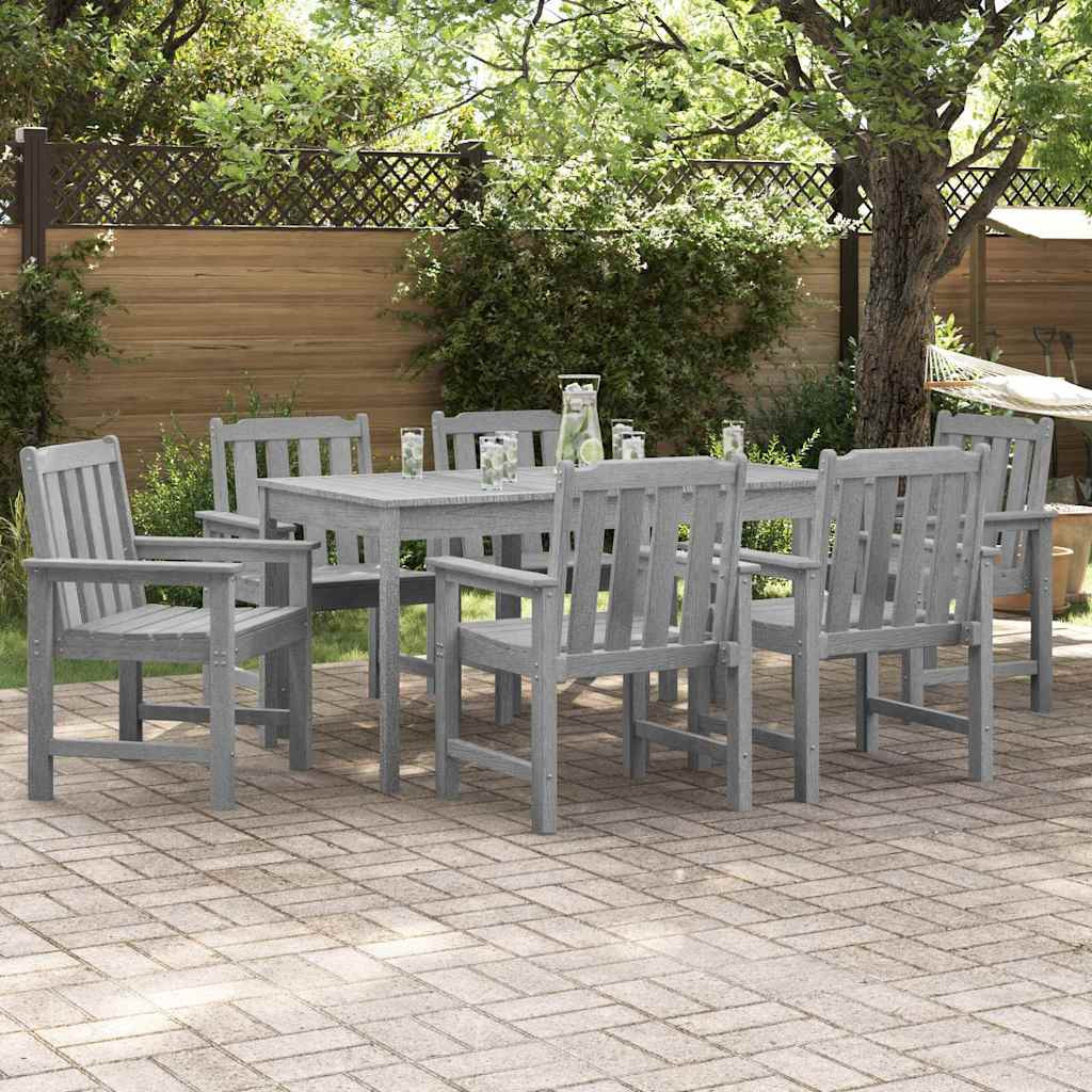 vidaXL Gartenstuhl 6 pcs Hellgrau 65,5 x 59 x 88 cm Polyethylen
