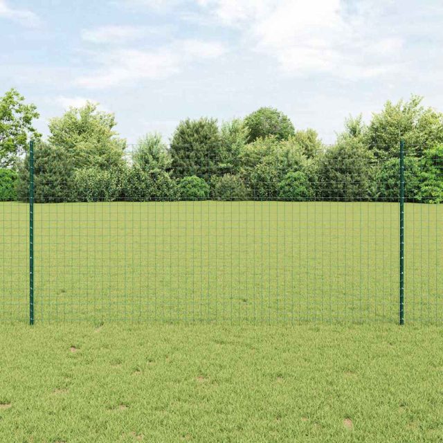 vidaXL Eingebetteter Zaunpfosten 22 stk. Grün 160 cm