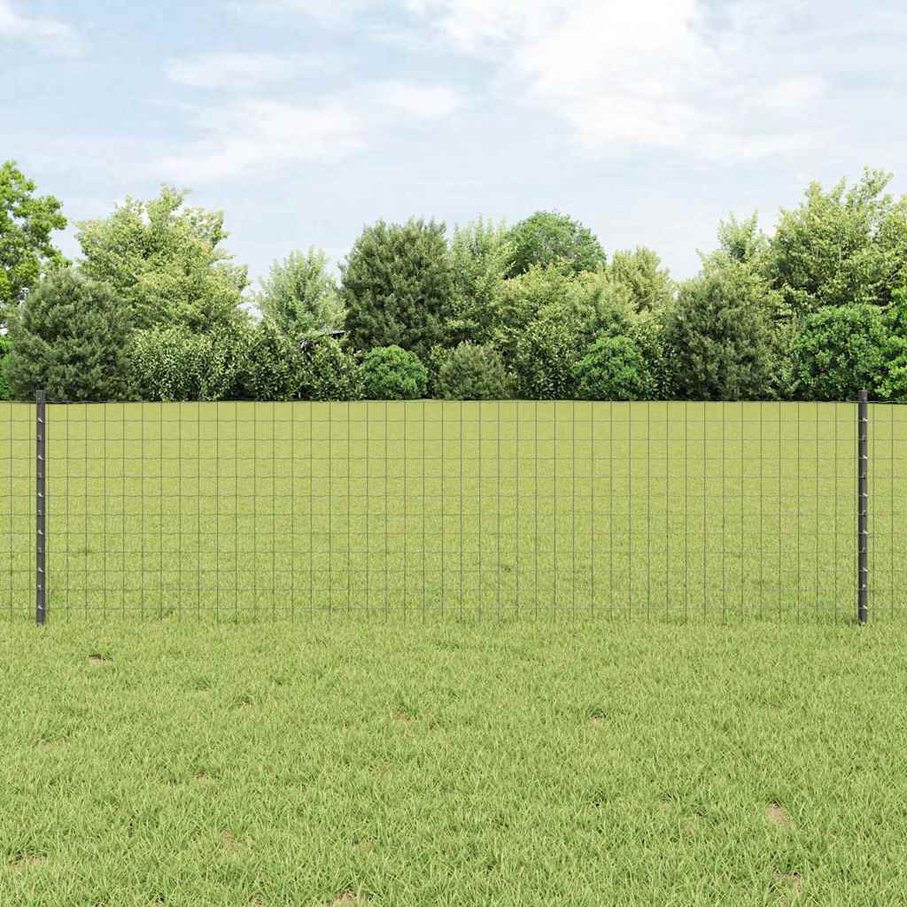vidaXL Eingebetteter Zaunpfosten 22 stk. Grau 100 cm