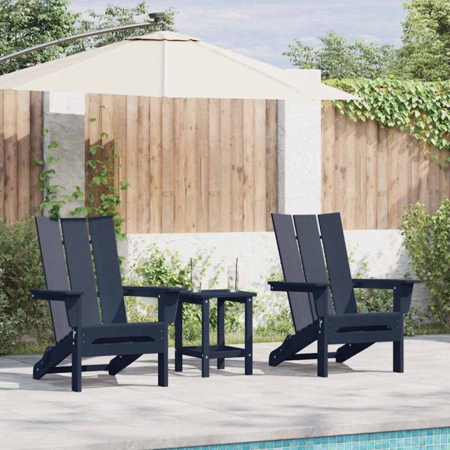 vidaXL Gartenstuhl 2 pcs Marineblau 80,5 x 74,5 x 92 cm Polyethylen