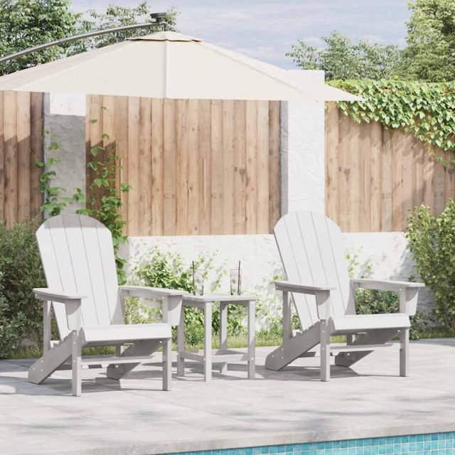 vidaXL Gartenstuhl 2 pcs Weiß 82 x 74 x 92 cm Polyethylen