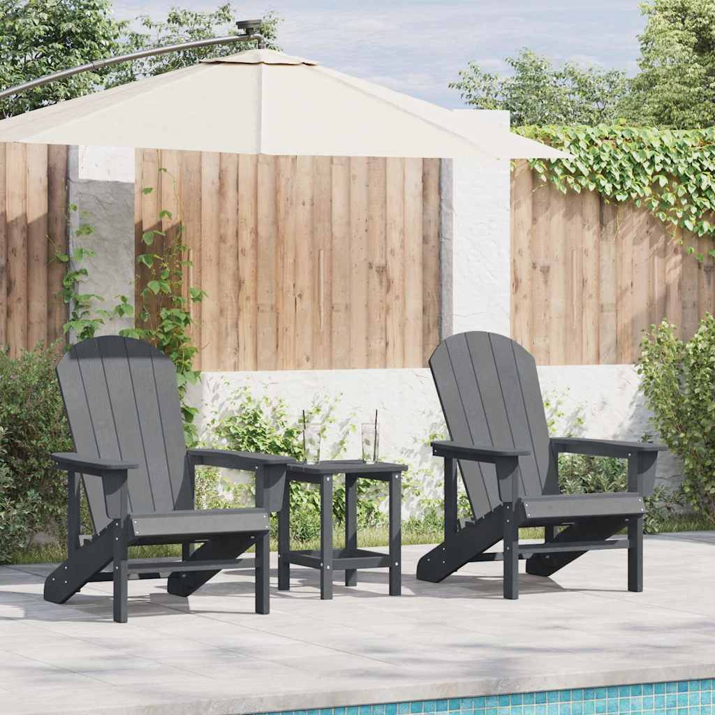 vidaXL Gartenstuhl 2 pcs Hellgrau 82 x 74 x 92 cm Polyethylen