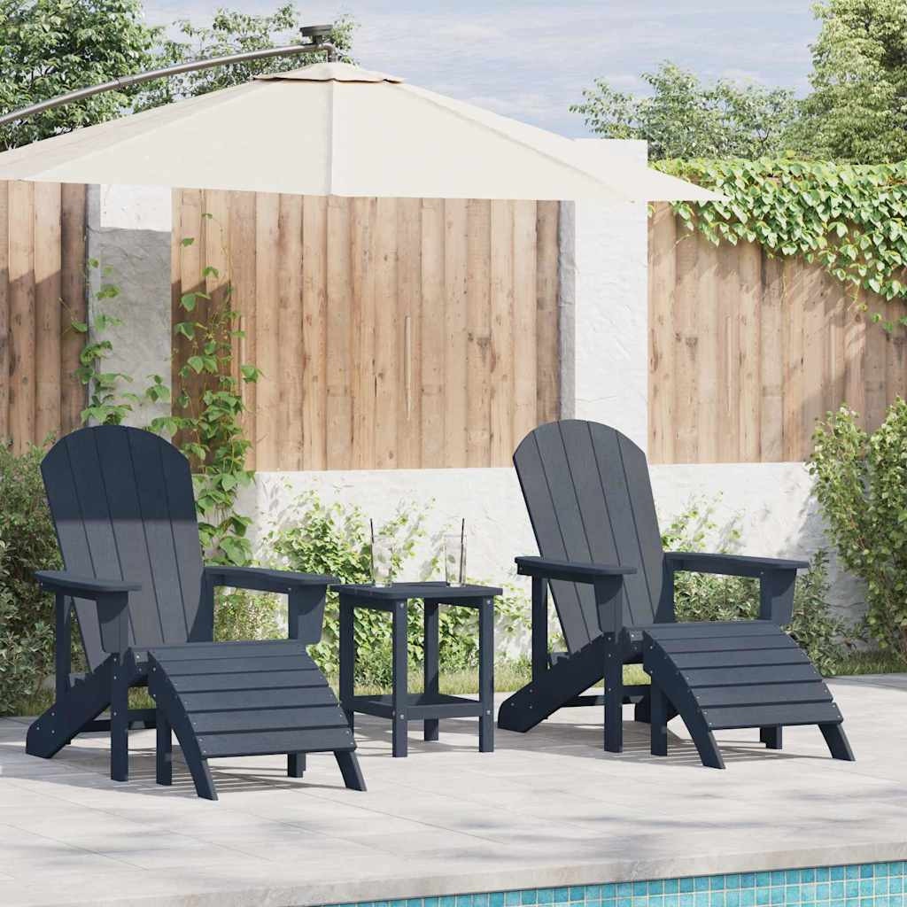 vidaXL Gartenstuhl 2 pcs Marineblau 83 x 74 x 92 cm Polyethylen