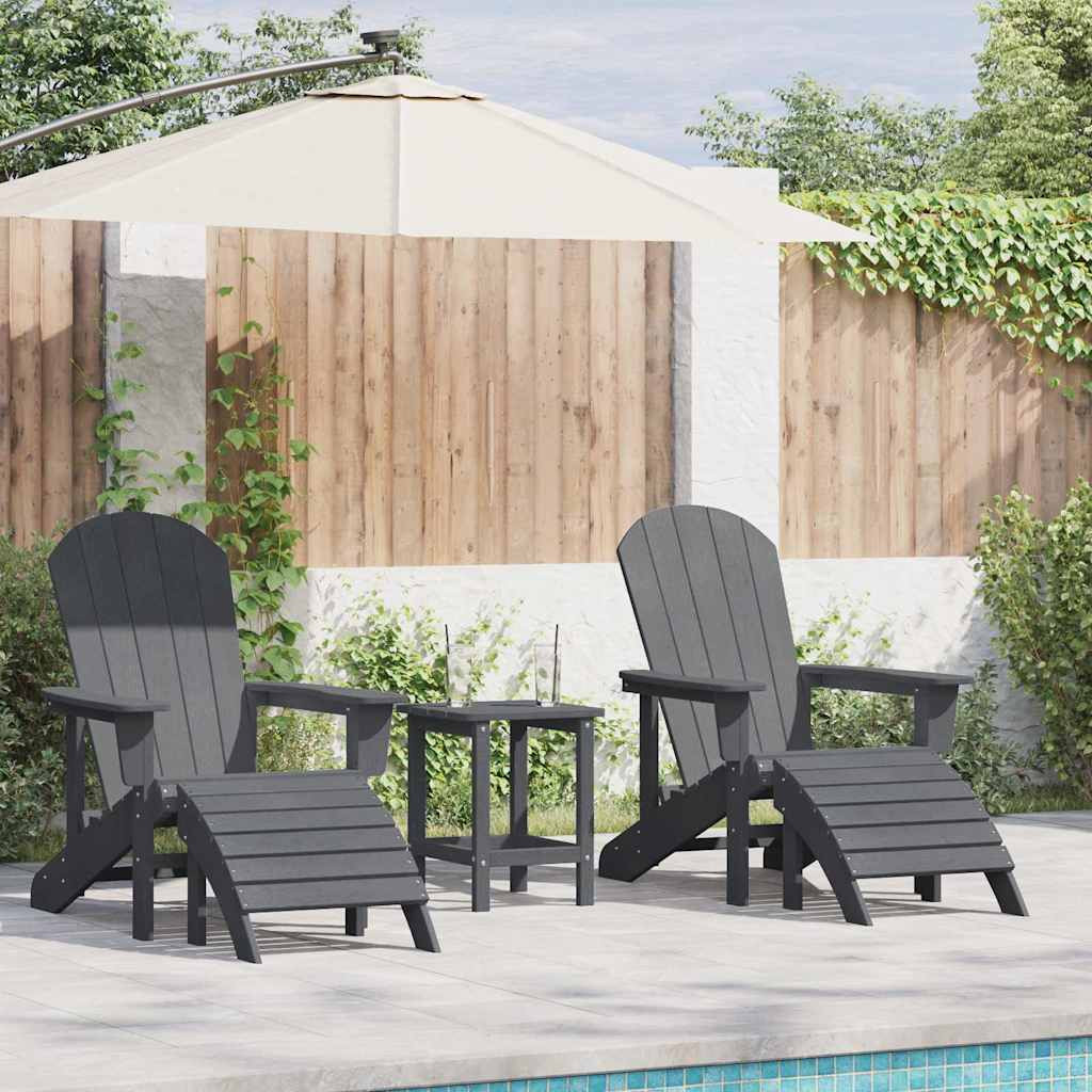 vidaXL Gartenstuhl 2 pcs Hellgrau 83 x 74 x 92 cm Polyethylen
