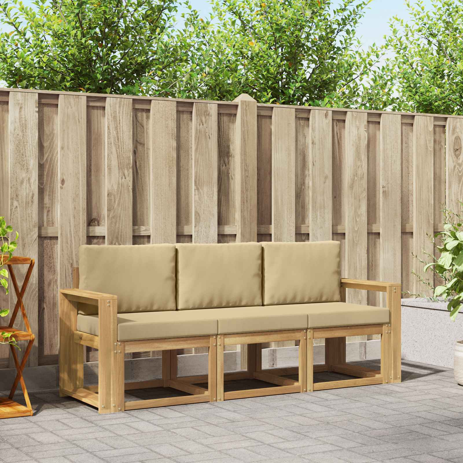 vidaXL Outdoor-Sofagarnitur 3 pcs