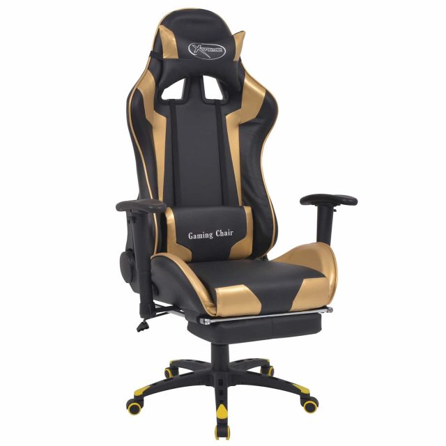 vidaXL Gaming Stuhl Gold 70 x 71 x 136 cm Kunstleder
