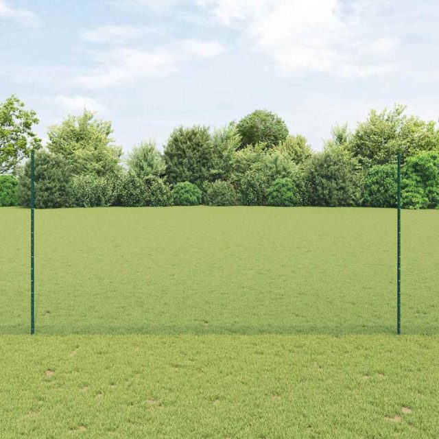 vidaXL Sechseckzaun mit Pfosten 50 x 1,6 m PVC-beschichteter Stahl