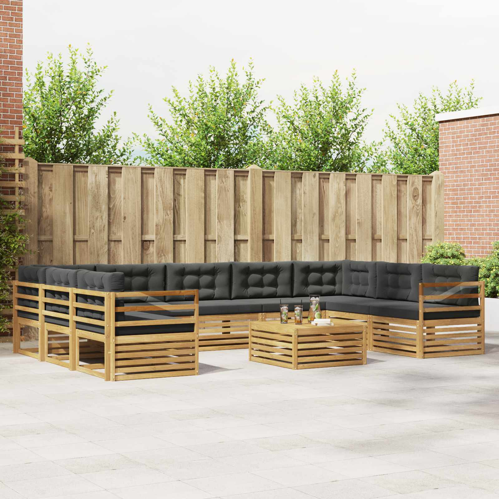 vidaXL Outdoor-Sofagarnitur 10 Stk.