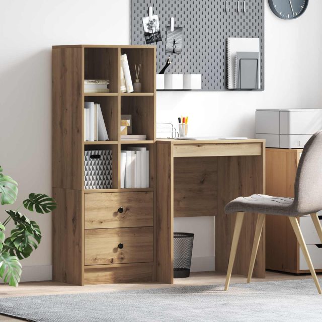 vidaXL Schreibtisch Artisan-Eiche 105,5 x 50 x 127 cm 2 Stk.