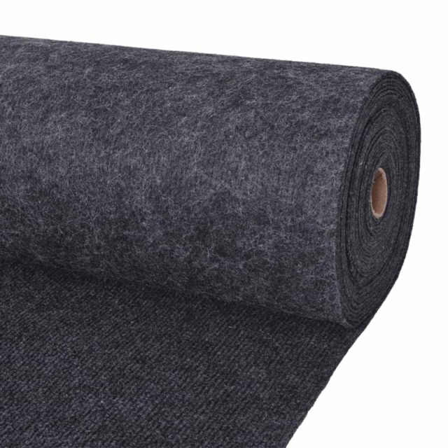 vidaXL Teppich Anthrazit 1,2 x 20 m Polyester