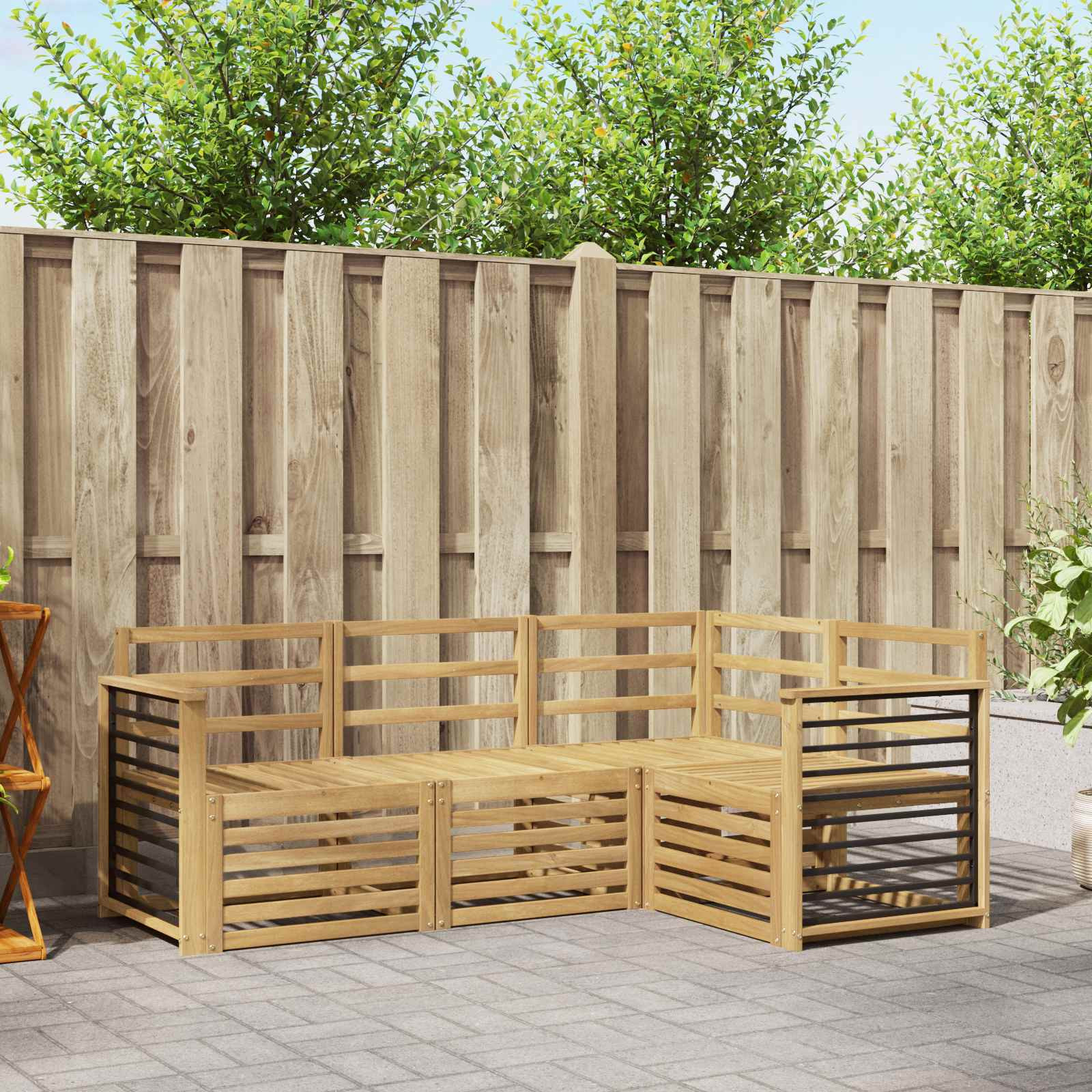 vidaXL Sofagarnituren 4 pcs Weiß 187,5 x 128,5 x 73 cm