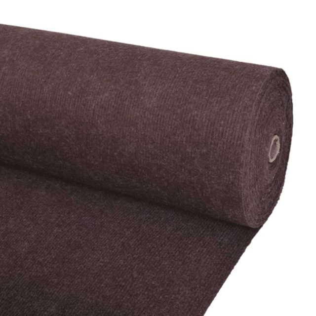 vidaXL Teppich Braun 1,2 x 15 m Polyester