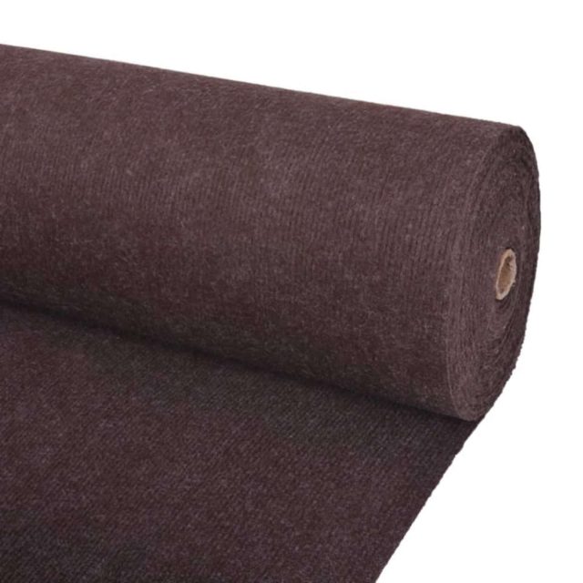 vidaXL Teppich Braun 1,2 x 20 m Polyester