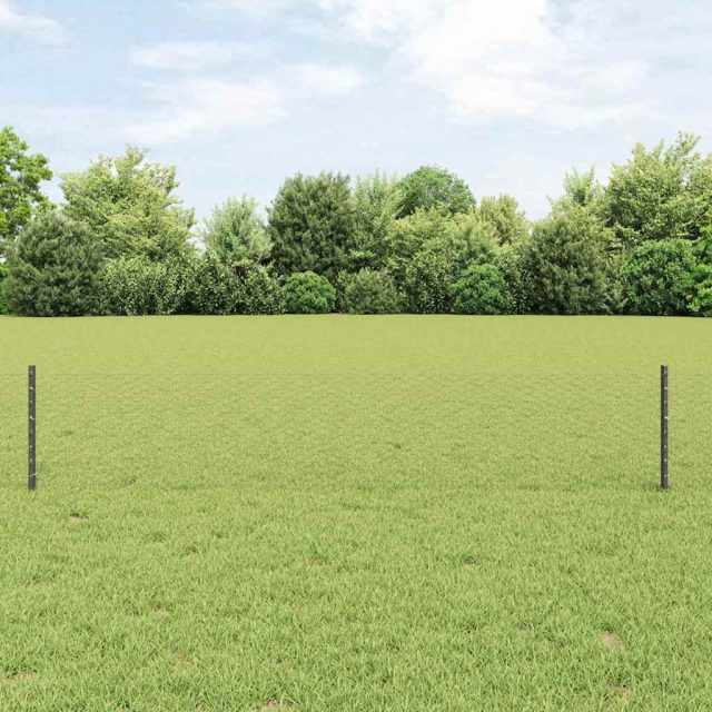 vidaXL Sechseckzaun mit Pfosten 10 x 0,4 m PVC-beschichteter Stahl