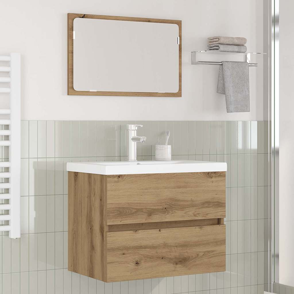 vidaXL Badezimmermöbel-Set 3 Stk. Artisan-Eiche 61 x 39 x 45 cm