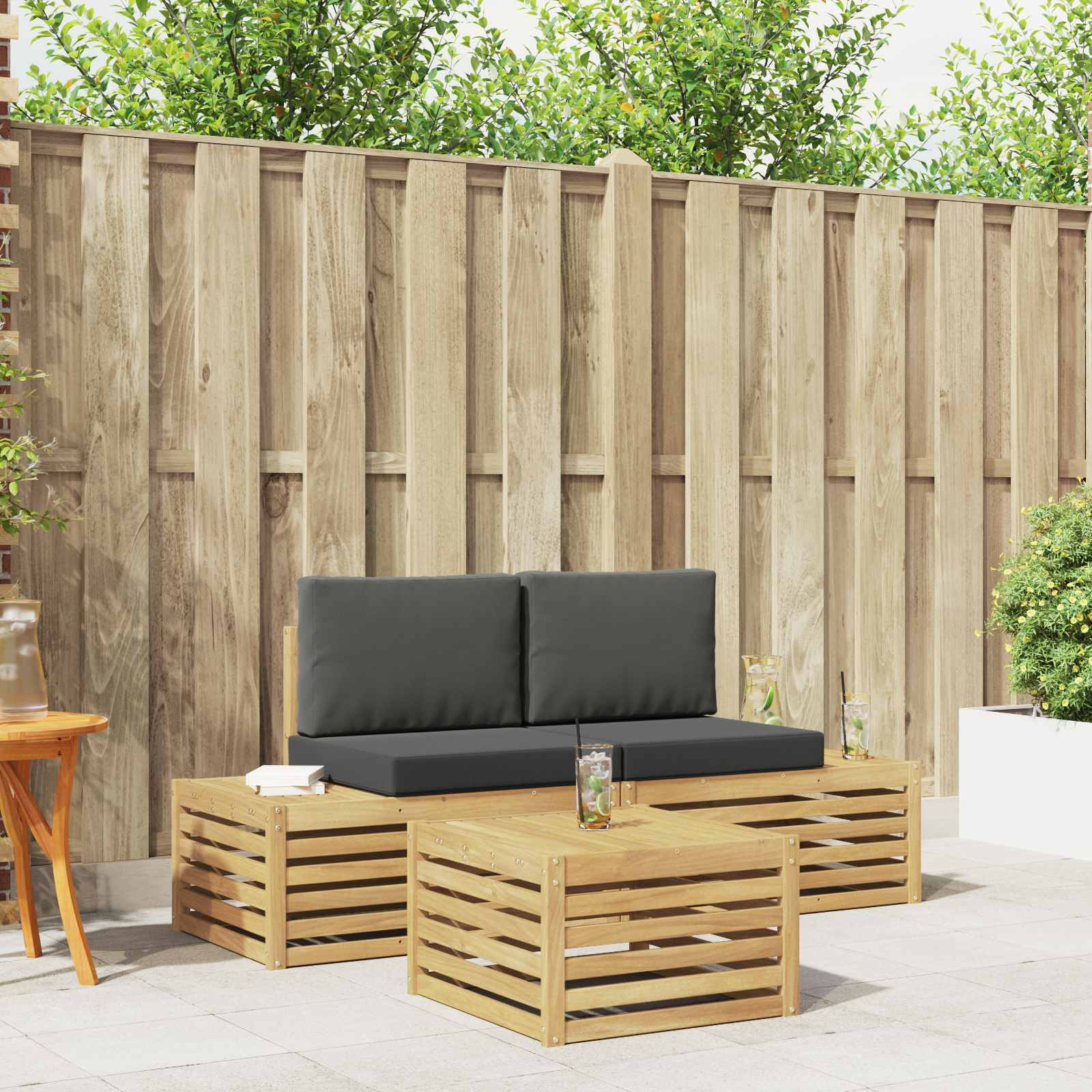 vidaXL Outdoor-Sofagarnitur 4 Stück