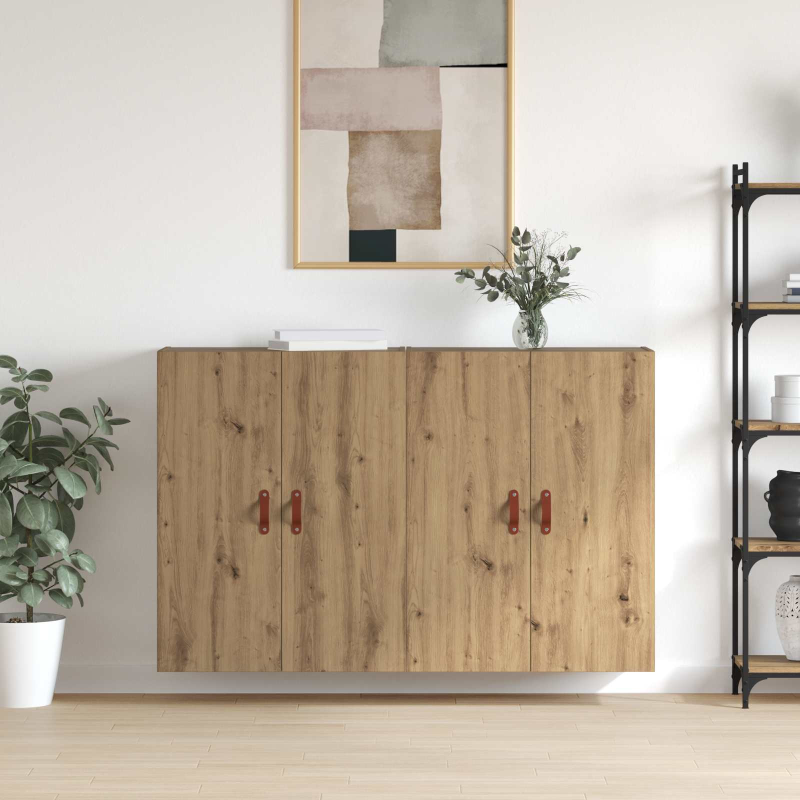 vidaXL Wandschrank 2 pcs Artisan-Eiche 69,5 x 34 x 90 cm Holzwerkstoff
