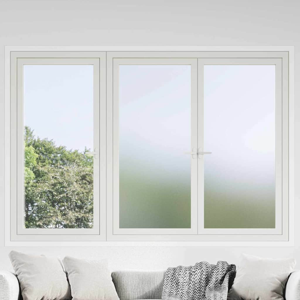 vidaXL Selbstklebende Fensterfolie Frostiges Grau 90 x 500 cm PVC
