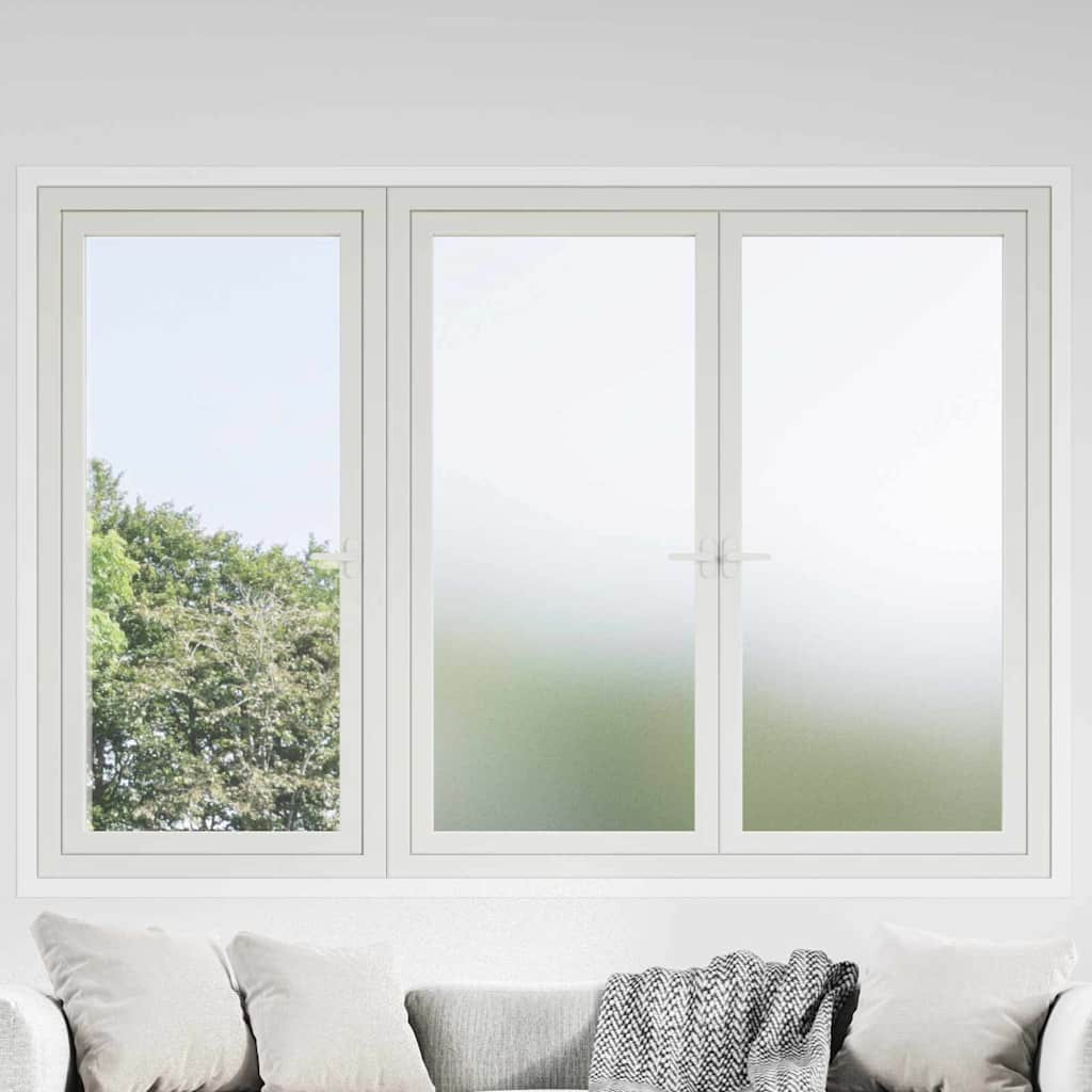 vidaXL Selbstklebende Fensterfolie Frostiges Weiß 90 x 500 cm PVC