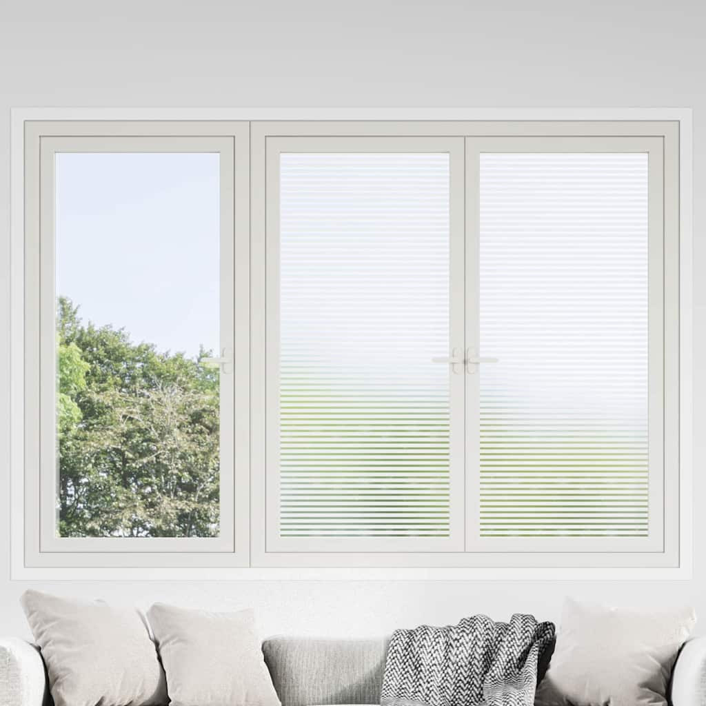 vidaXL Selbstklebende Fensterfolie Mattierte Streifen 45 x 1000 cm PVC