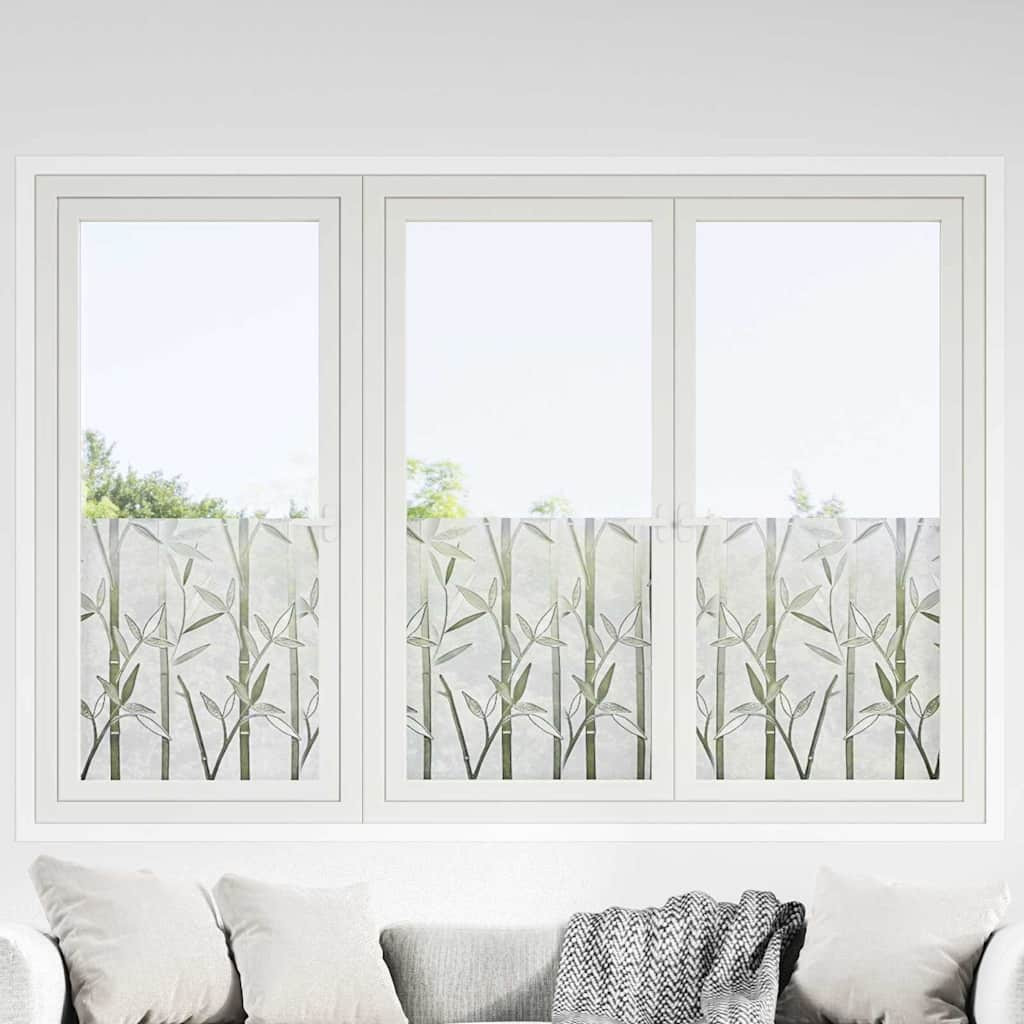 vidaXL Statische Fensterfolie Bambus-Muster 60 x 500 cm PVC