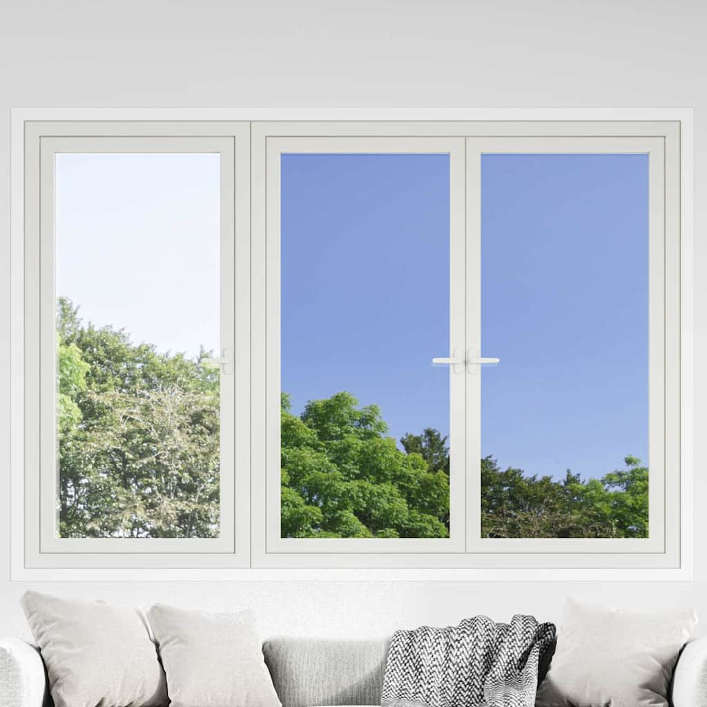 vidaXL Statische Reflektierende Solarfensterfolie Silber 90 x 1000 cm