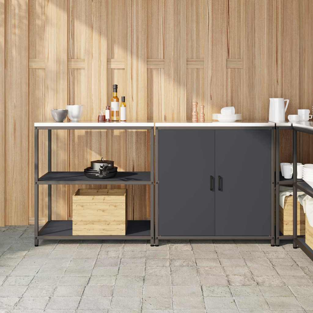 vidaXL Aufbewahrungsset für die Küche HATTEM 2 pcs Anthrazit