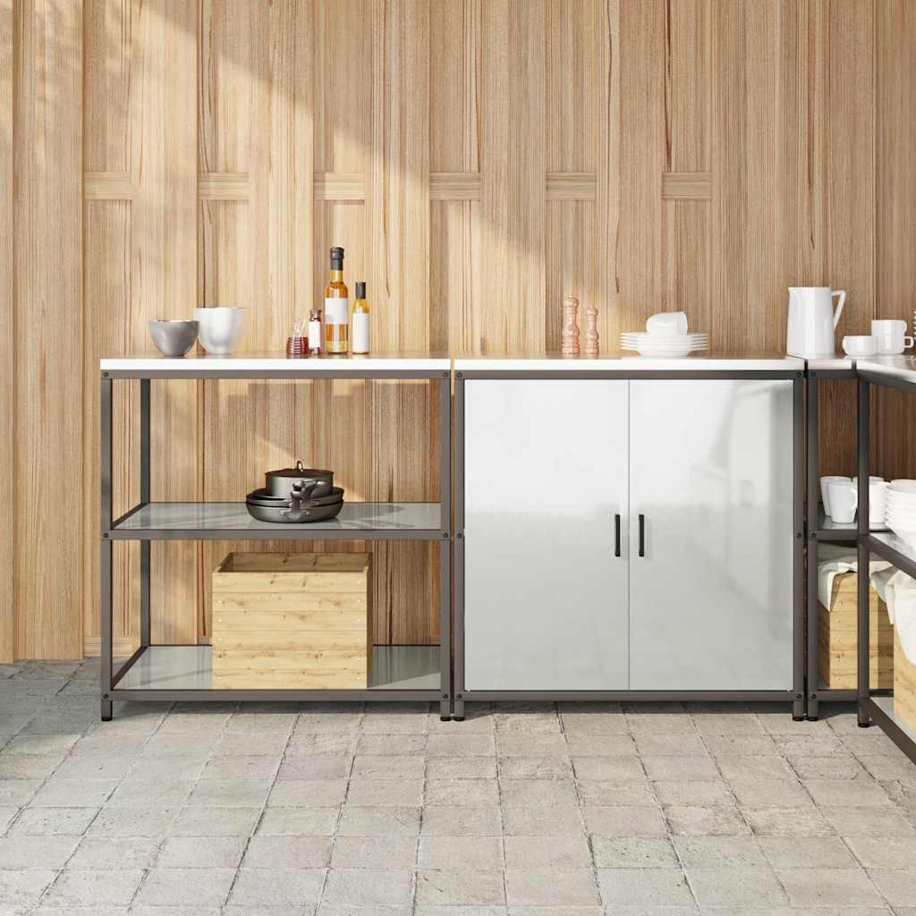 vidaXL Aufbewahrungsset für die Küche HATTEM 2 pcs Silber