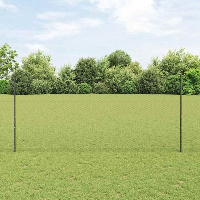 vidaXL Sechseckzaun mit Pfosten 10 x 1,4 m PVC-beschichteter Stahl