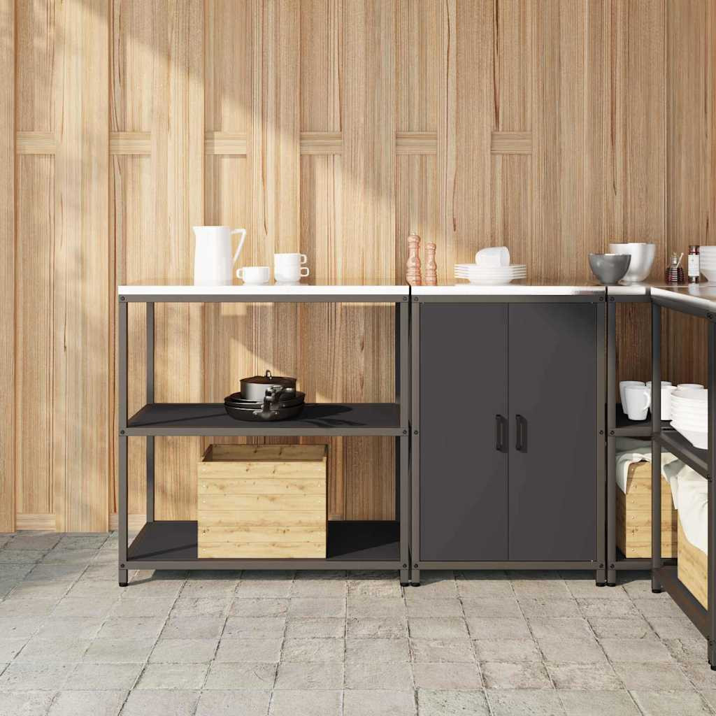 vidaXL Aufbewahrungsset für die Küche HATTEM 2 pcs Schwarz