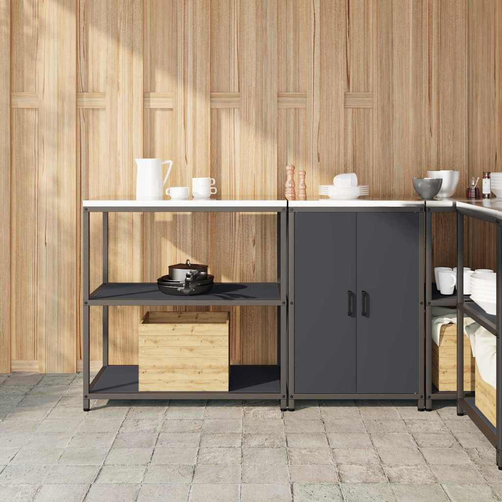 vidaXL Aufbewahrungsset für die Küche HATTEM 2 pcs Anthrazit