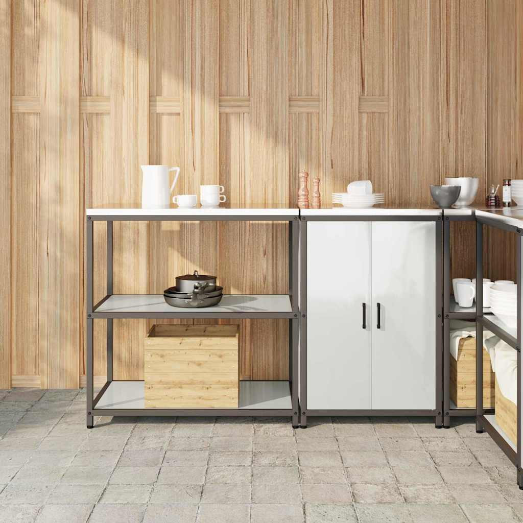 vidaXL Aufbewahrungsset für die Küche HATTEM 2 pcs Silber