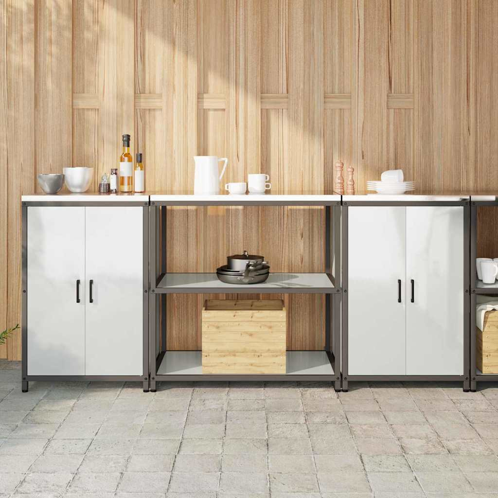 vidaXL Aufbewahrungsset für die Küche HATTEM 3 pcs Silber