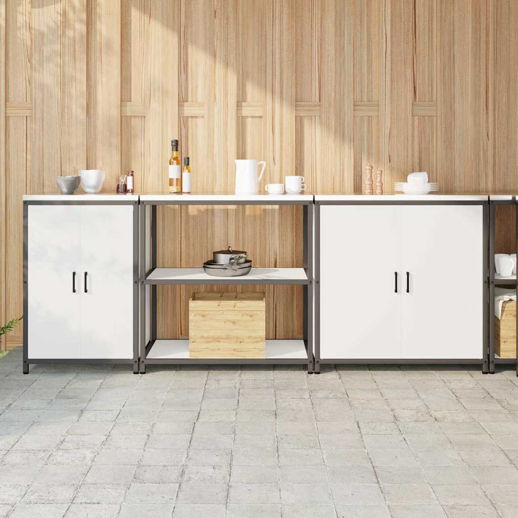 vidaXL Aufbewahrungsset für die Küche HATTEM 3 pcs Weiß