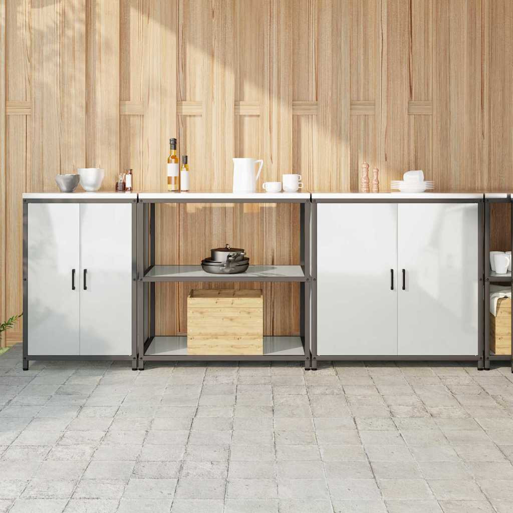 vidaXL Aufbewahrungsset für die Küche HATTEM 3 pcs Silber