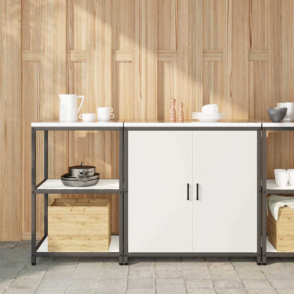 vidaXL Aufbewahrungsset für die Küche HATTEM 2 pcs Weiß