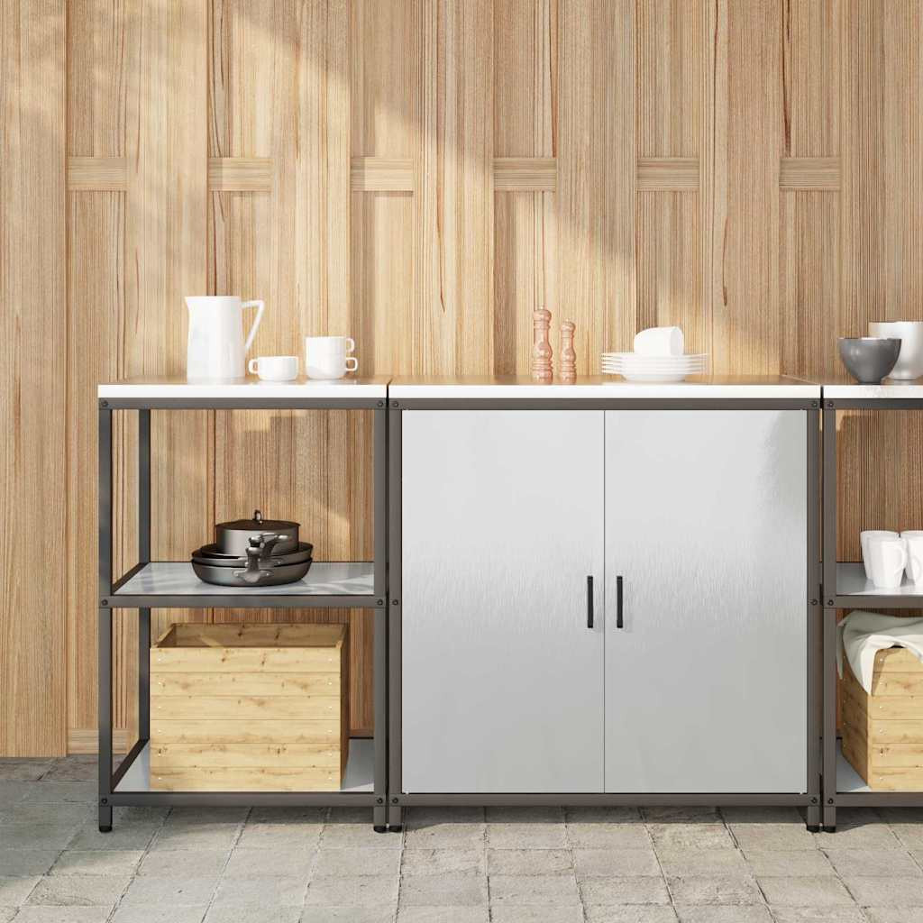 vidaXL Aufbewahrungsset für die Küche HATTEM 2 pcs Silber Edelstahl