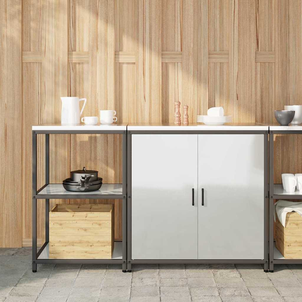 vidaXL Aufbewahrungsset für die Küche HATTEM 2 pcs Silber