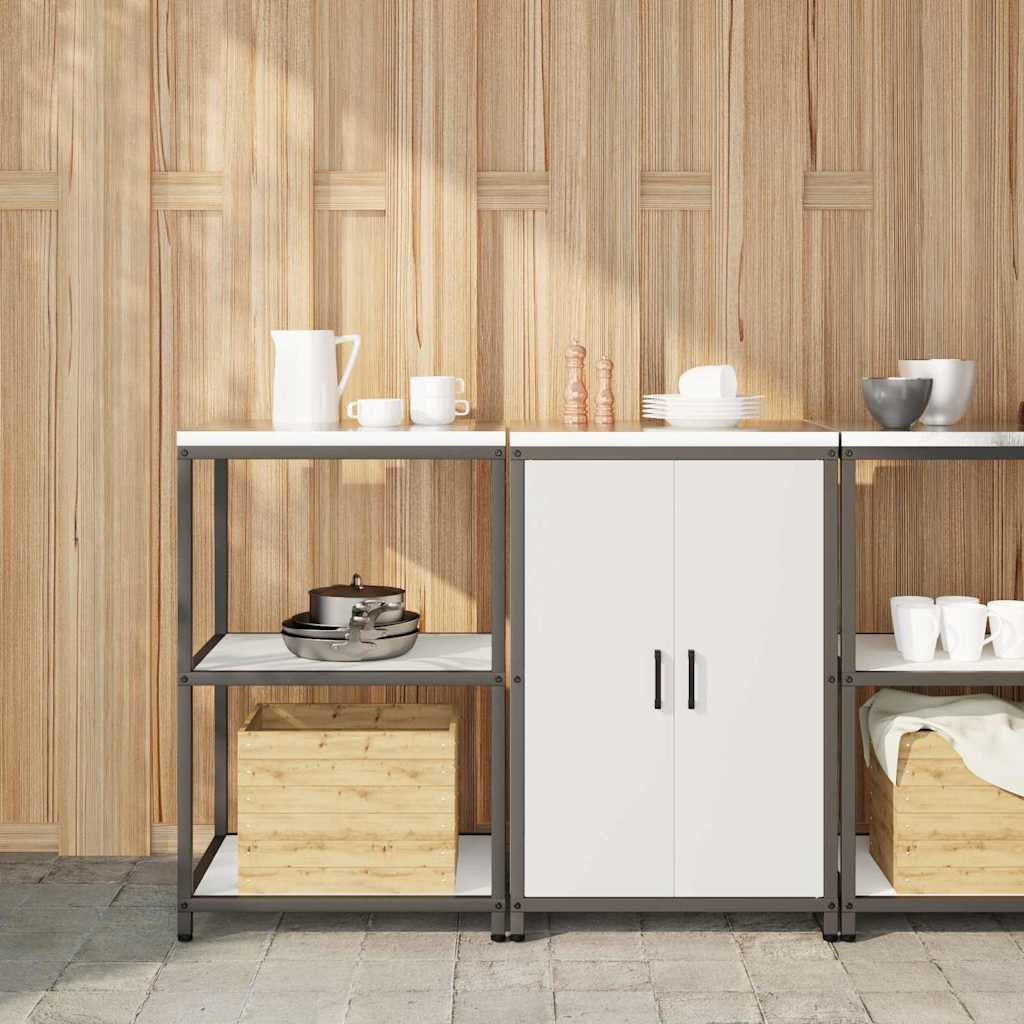 vidaXL Aufbewahrungsset für die Küche HATTEM 2 pcs Weiß