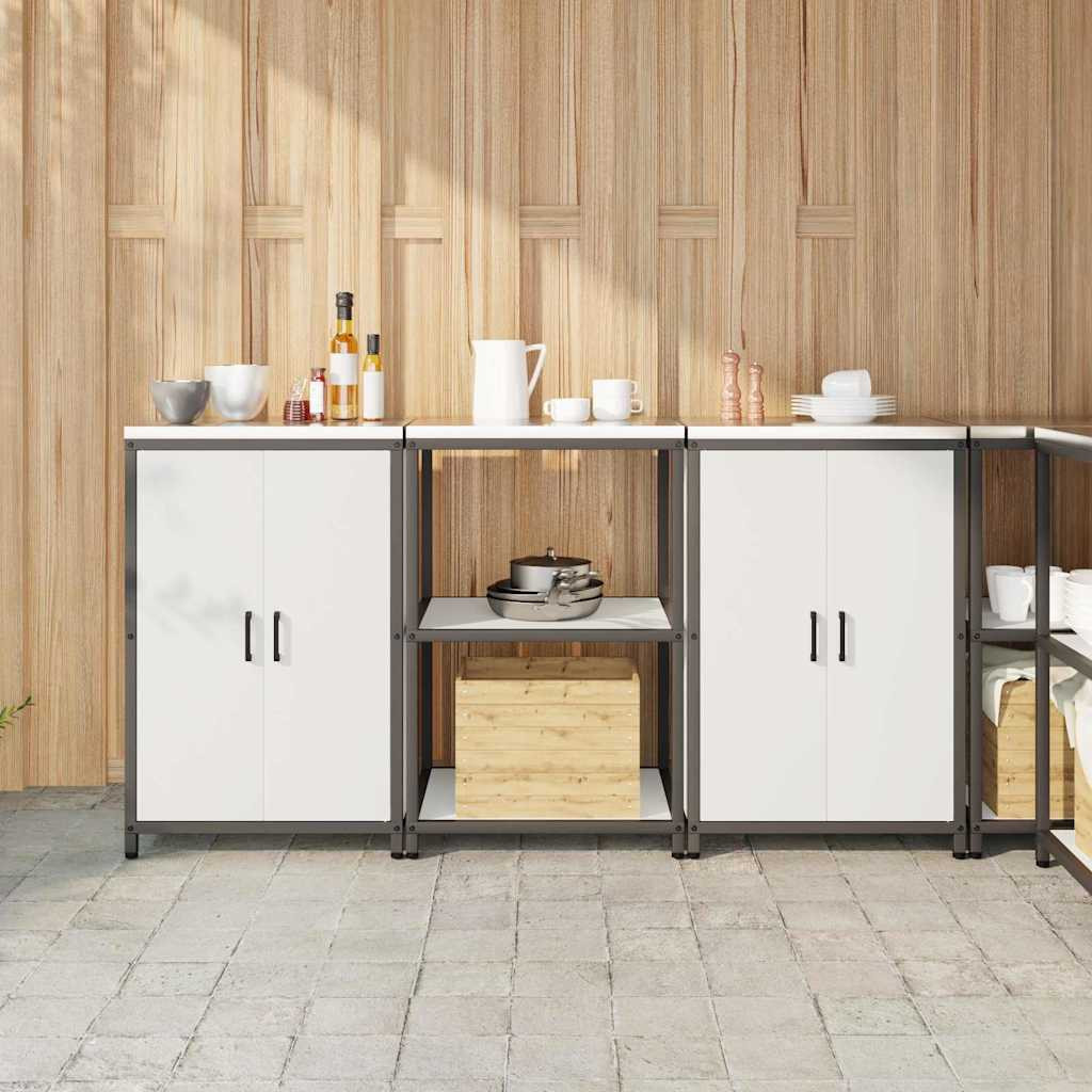 vidaXL Aufbewahrungsset für die Küche HATTEM 3 pcs Weiß