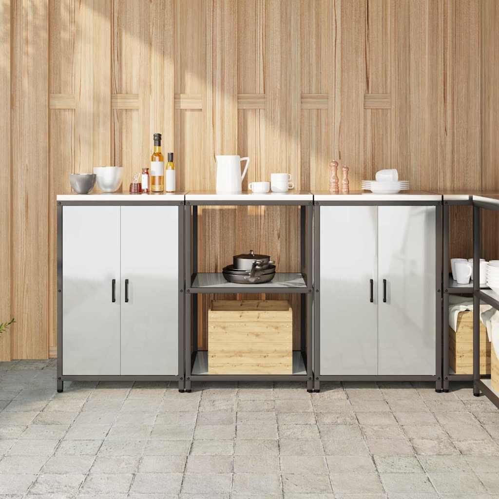 vidaXL Aufbewahrungsset für die Küche HATTEM 3 pcs Silber