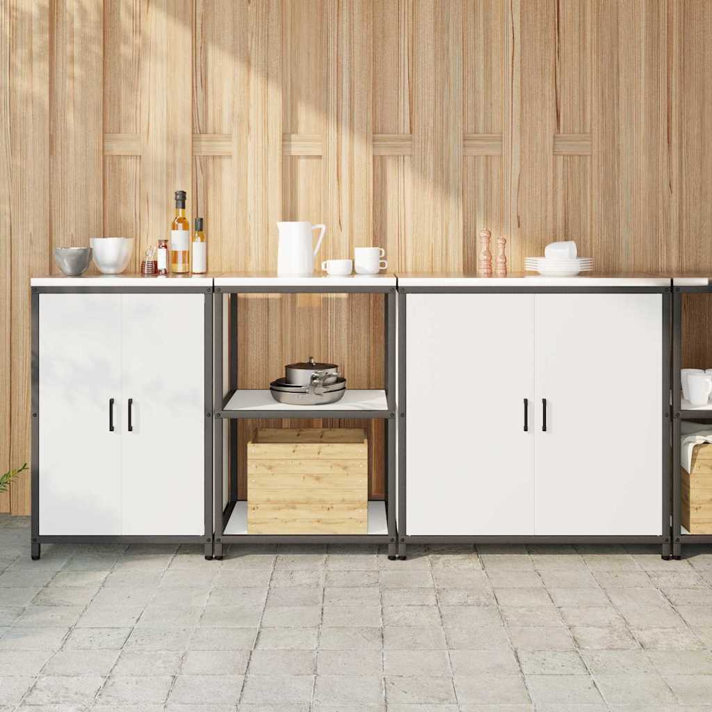 vidaXL Aufbewahrungsset für die Küche HATTEM 3 pcs Weiß